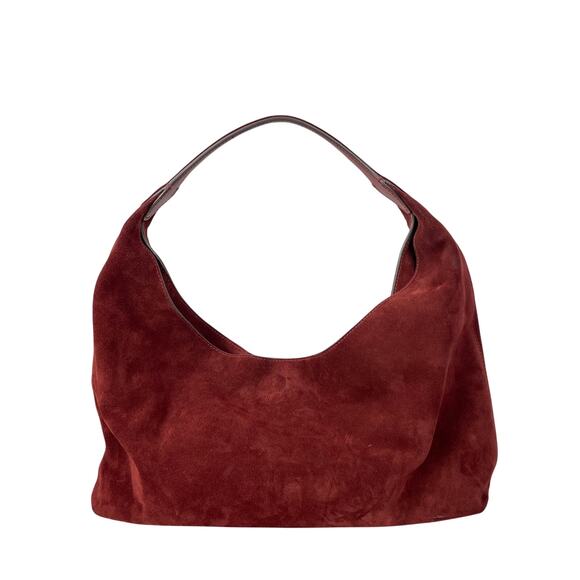 Madewell Handbags - NEW Madewell The Mylie Red Burgundy Italian Suede Shoulder Handbag Size OS